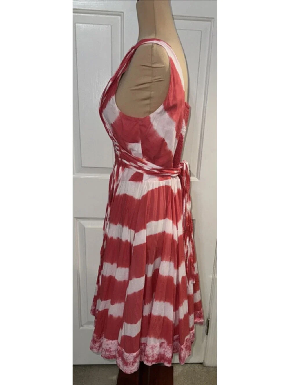 Sundance Island Rhythms Tie Dye Sleeveless V Neck Sundress Dress Size 6